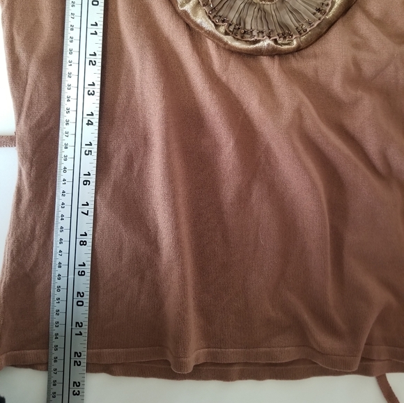 Velvet & Beaded Ruffled Women's Top XL - Picture 9 of 11